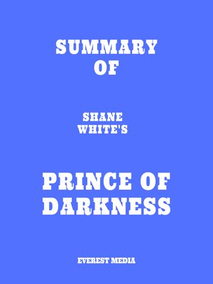 cover image of Summary of Shane White's Prince of Darkness